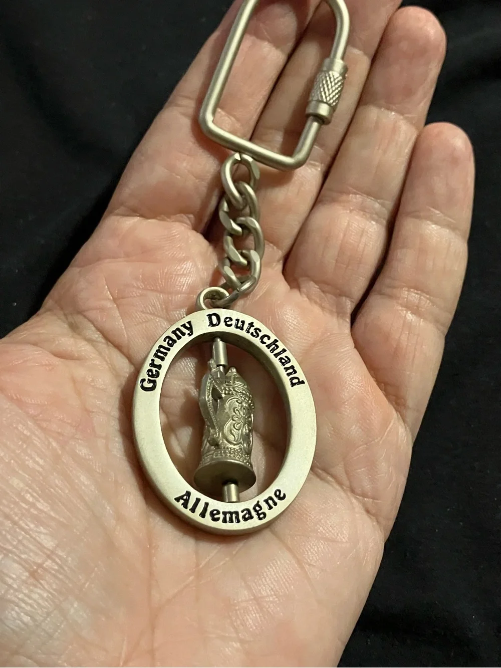 Vintage Germany Spinner Keychain - Spinning Beer Stein Keyring
